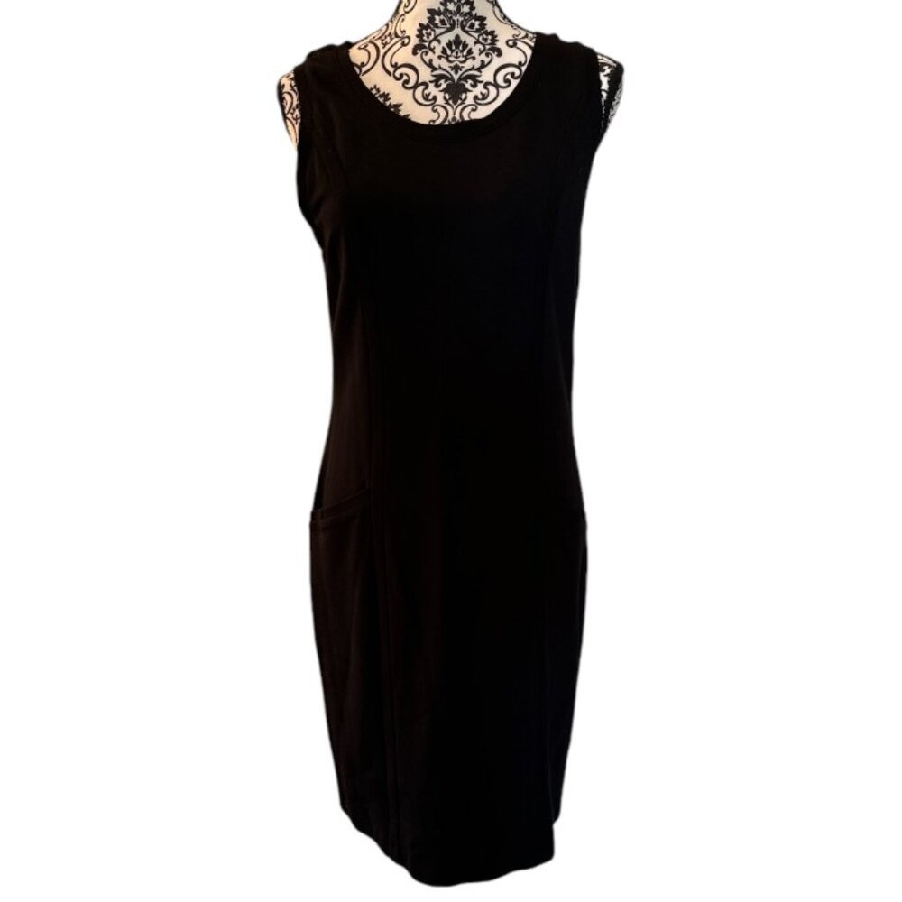 Lynn Ritchie Silver Women Black Career Cocktail Dress Pockets size medium
